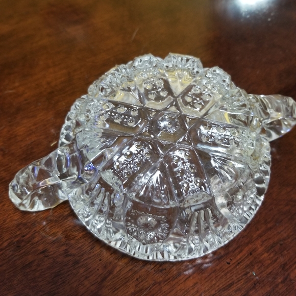 AMERICAN BRILLANT CUT CRYSTAL 2 HANDLED NAPPY DISH - Picture 5 of 5